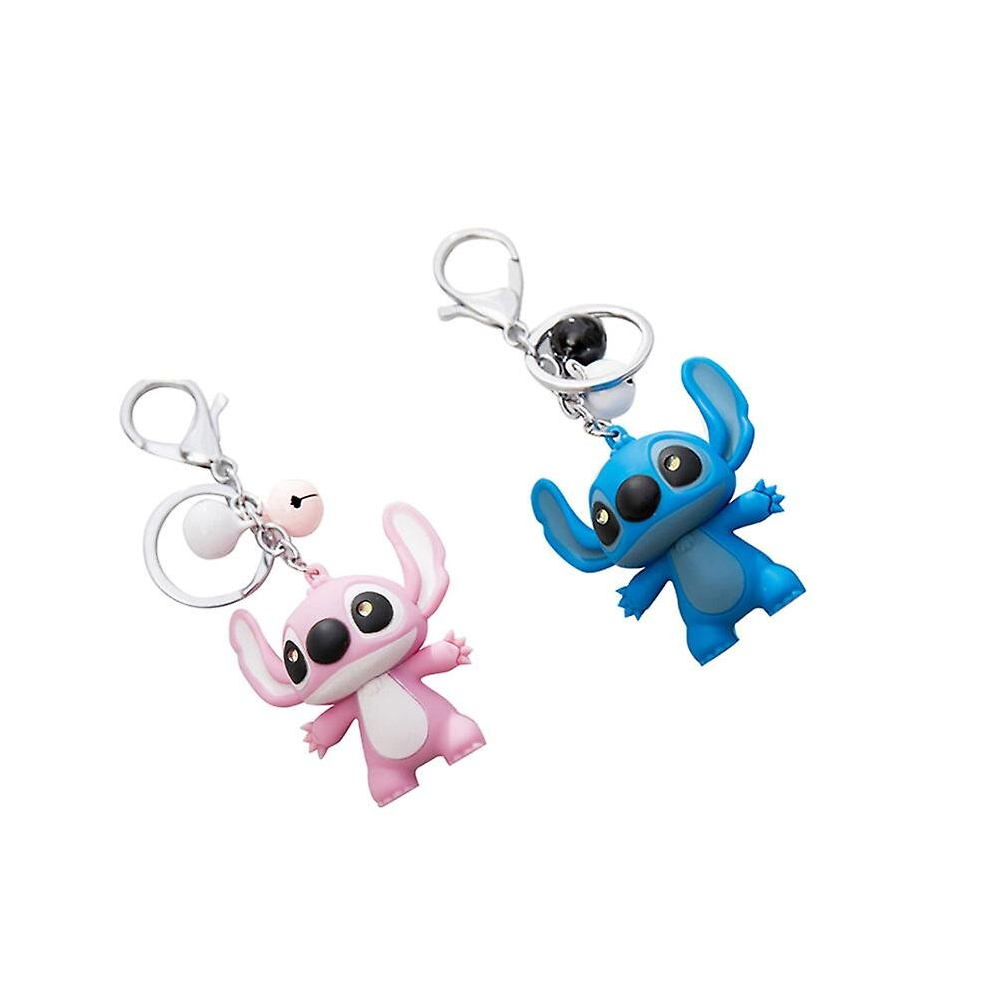 2Pcs Stitch Toys Cartoon Modeling Keychain Led Key Ring Purse Pendant Couples Keychains Key Chain Not,Specified