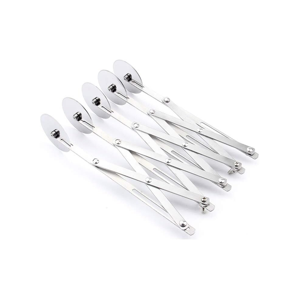 Stainless Steel 3/5/7 Rolls Pizza Cutter Dough Cutter Side Cutting Wheel for Kitchen Baking