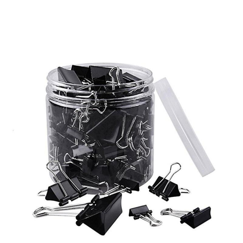 120 Pieces Binder Clips Paper Clamp Clips Assorted Sizes (black) 2