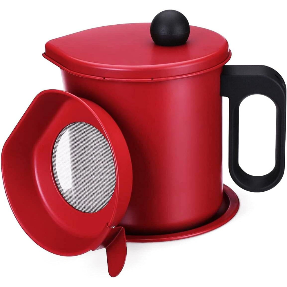 1.7L Bacon Grease Container with Mesh Strainer