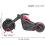 Motorcycle Pizza Cutter, Stainless Steel Plastic Pizza Roller, Pizza Wheel as a Beautiful Decoration, Ideal Gift (21.5 * 8.5cm, Black and Red) 3