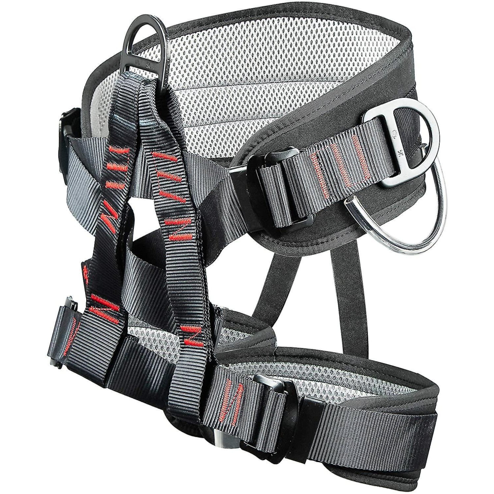 Adjustable Thickness Climbing Harness Half Body Harnesses For Fire Rescuing Caving Rock Climbing Rappelling Tree Protect Waist Safety Belts (blac