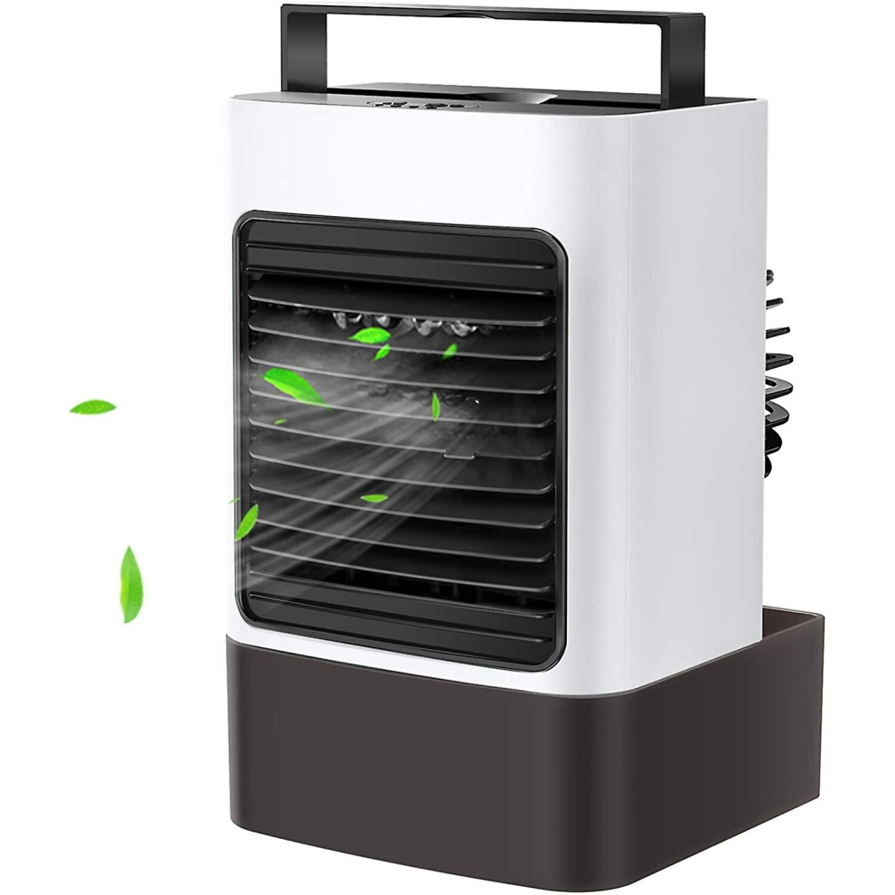 Portable Air Conditioner, Personal Air Cooler Fan Mini Evaporative Cooler Desk Table Fan, Quiet Air Circulator Humidifier Misting Fan With 3 Spee