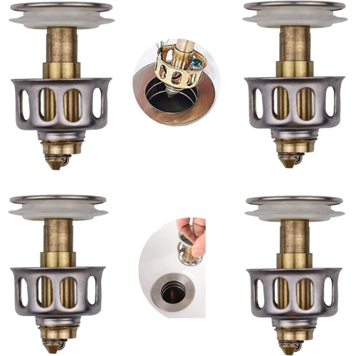 Universal Basin Drain Filter, Sink Drain Plug, Bathroom Sink Drain Plug