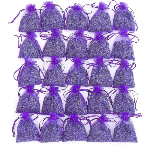 25 Pack Lavender Bags-lavender Sachets,natural Dried Flowers Lavender