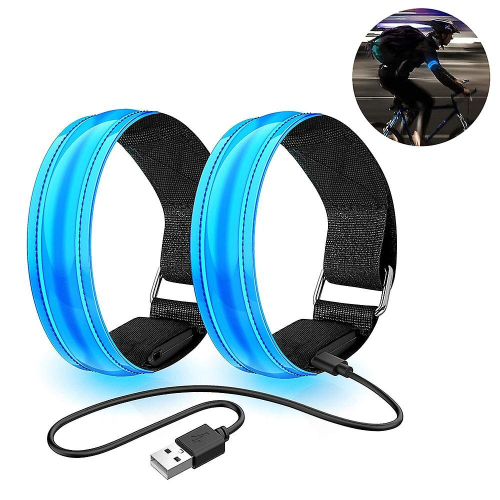2 Pack Running Light For Runners Rechargeable Led Armband Reflective 2