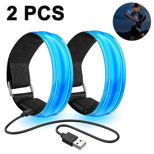 2 Pack Running Light For Runners Rechargeable Led Armband Reflective 1