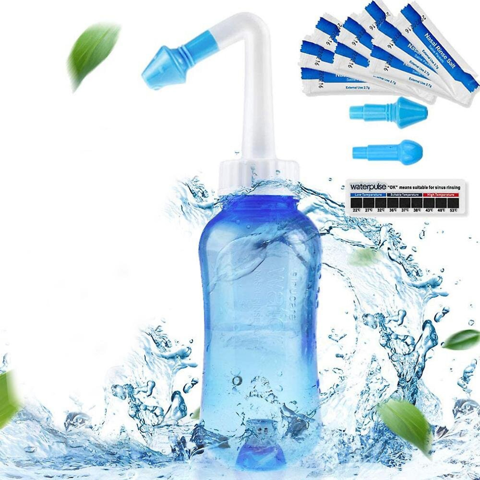 Sinus Rinse,300ml Neti Pot Sinus Rinse Kit With 30 Packets
