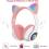 Kids Bluetooth Headphones, LED Light Up Cat Ears 4