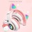 Kids Bluetooth Headphones, LED Light Up Cat Ears 5