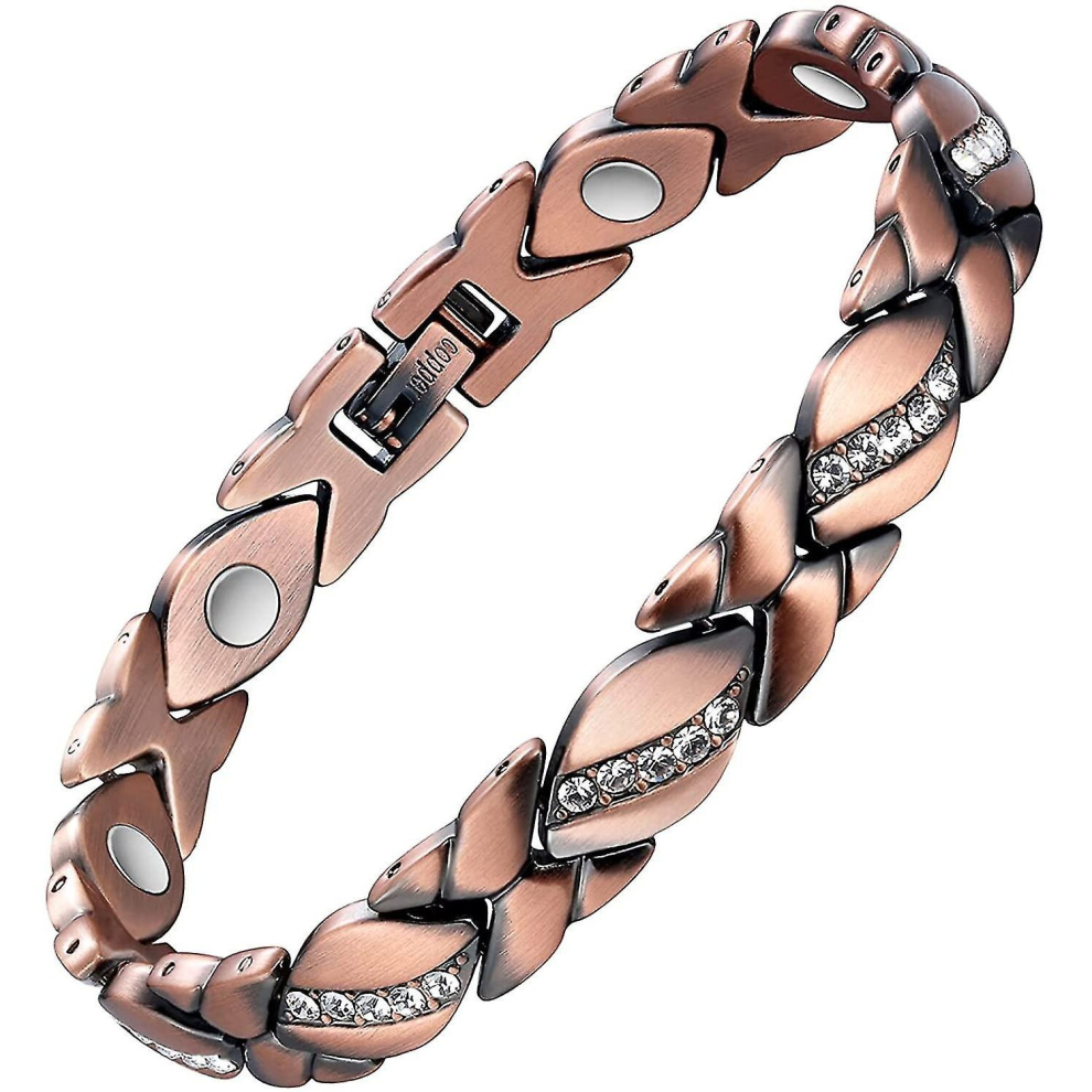 Copper Magnetic Bracelets For Women Arthritis Pain Relief~3500 Gauss Magnet Bracelet~effective Therapy For Rsi&carpal Tunnel~100% Pure Copper Cry