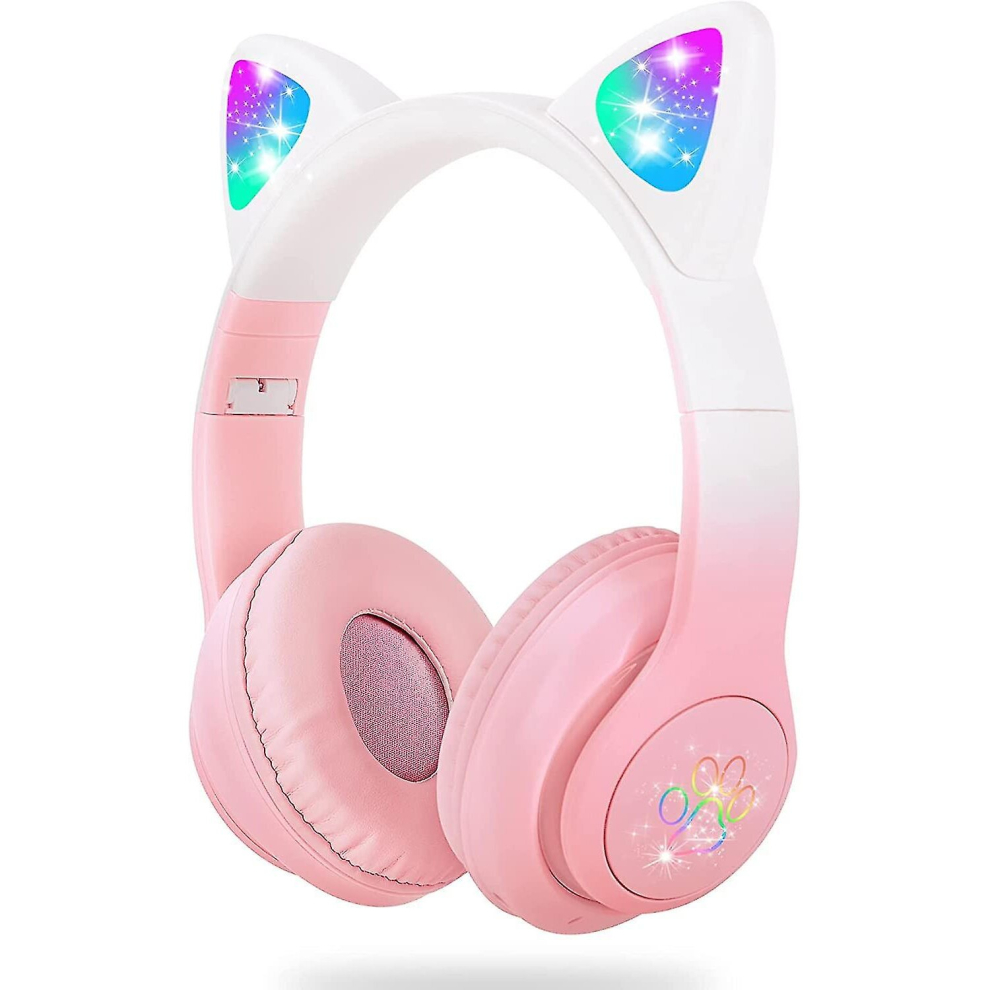 Kids Wireless Headphones with LED Light (Pink)-image-OPC-PD2P6XT-NEW