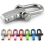 Stainless Steel Straight Shackle with Adjustable Swivel Lock, Set of 3, DIY Sleeve, Stainless, Ideal with 550, Color: Silver 3
