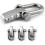 Stainless Steel Straight Shackle with Adjustable Swivel Lock, Set of 3, DIY Sleeve, Stainless, Ideal with 550, Color: Silver 1