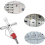 Control cabinet key Cross key 4-way multifunctional universal key, with bit for common cabinets and locking systems 4