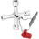 Control cabinet key Cross key 4-way multifunctional universal key, with bit for common cabinets and locking systems 1