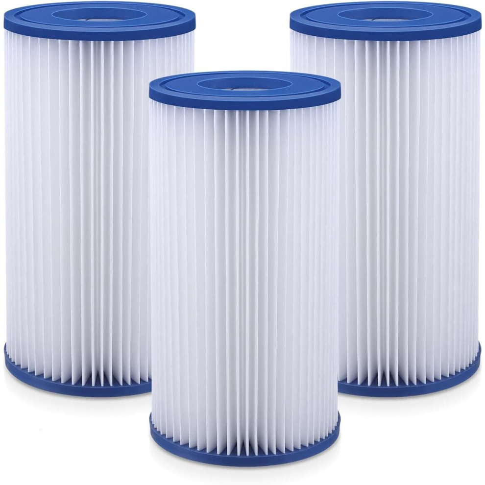 Pool Filter Replacement Type A/C, Compatible with Intex 29000/29002/59900, Fit Perfectly for Bestway Type III Pool Filter Cartridge #58012?Easy t
