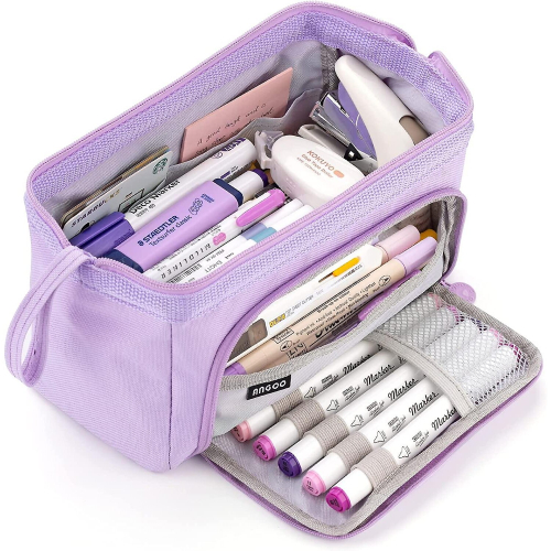 Large Capacity Pencil Case Pencil Case Handheld Pen Bag Cosmetic Portable Gift For Office School Teens Girls Boys Men Women Adults (purple)