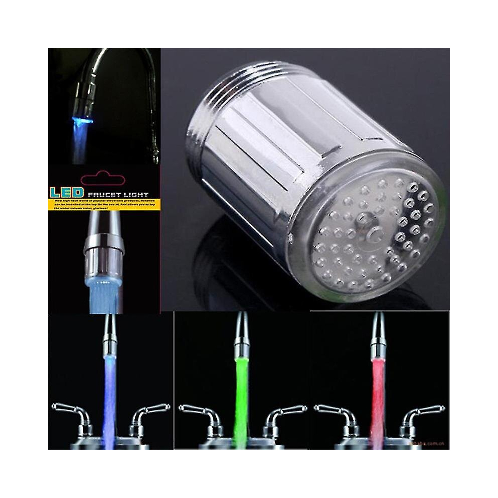 Temperature Change Sensor Faucet Sprayer Glow Led 3 Color Light Water Tap Shower3 Color-