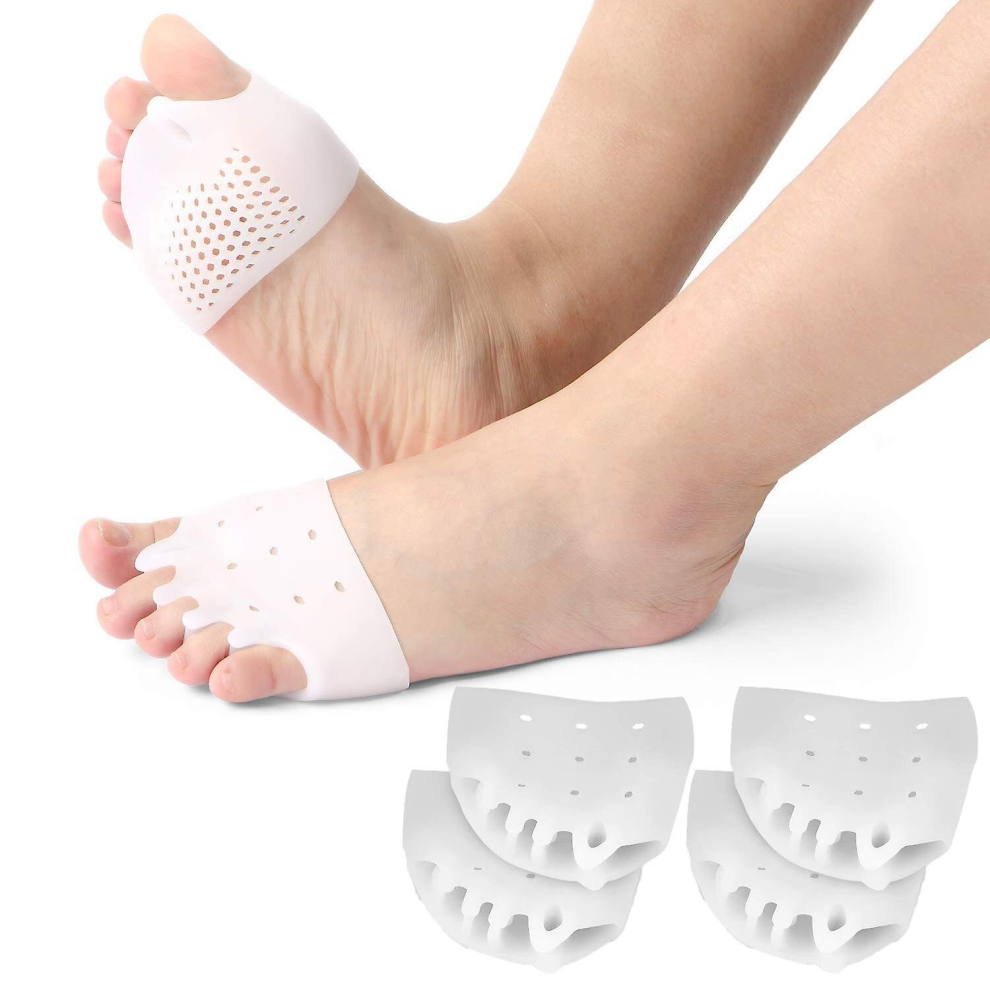 6 Pairs Bunion Corrector, Gel Toe Separators Metatarsal Pads, Gel Toe Straightener For Overlapping Toes