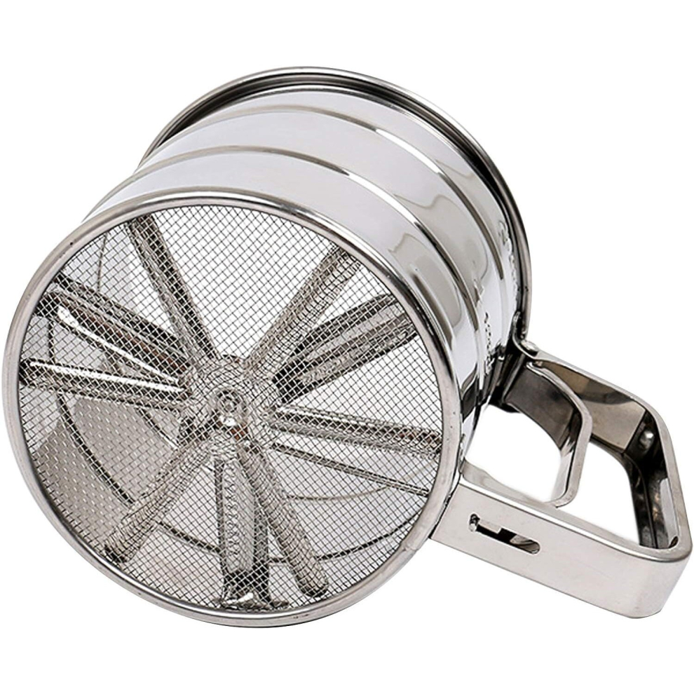 Stainless Steel Flour Sifter, Flour Sifter - Powdered Sugar Cocoa Sifter, One Hand Flour Sifter, for Dusting and Fine Dusting, for 250 Grams of F