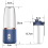 Portable blender for shakes and smoothies, blue 3