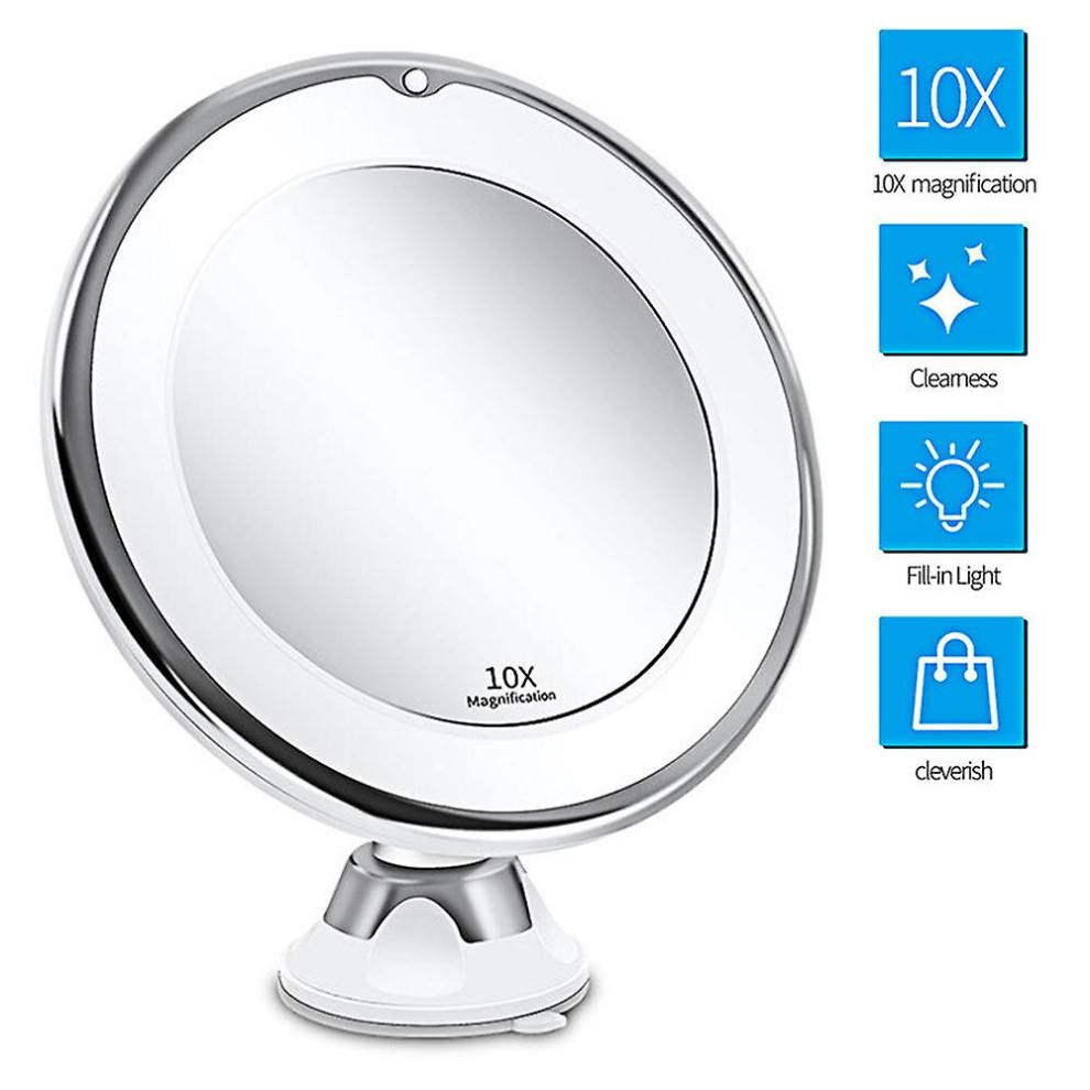 10x Magnifying Makeup Mirror With Lights, Intelligent Switch