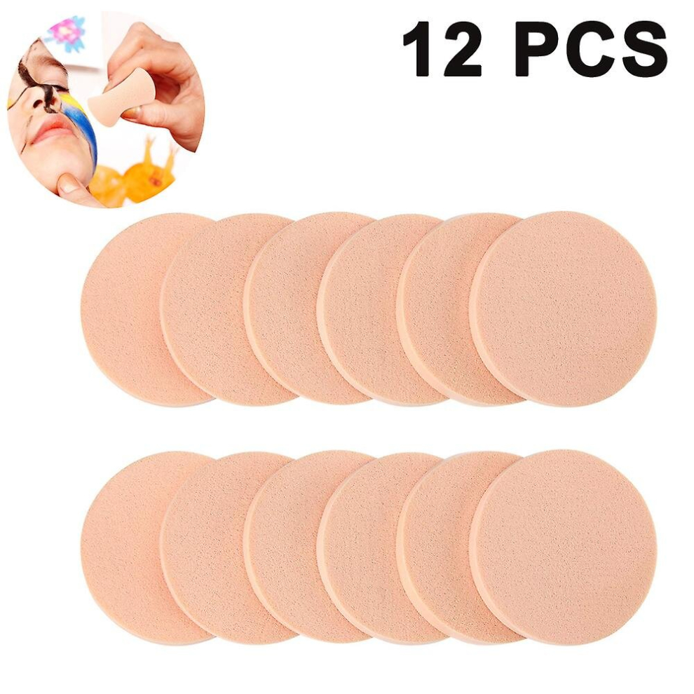 12 Piecs Round Makeup Cosmetic Puff Round Foundation Makeup Sponge Set