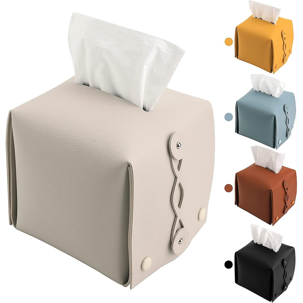 Leather Tissue Box Holder Square