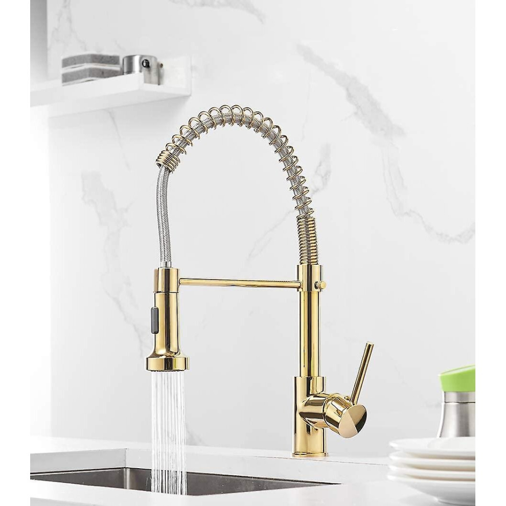 Kitchen Faucet Swivel Gold 360