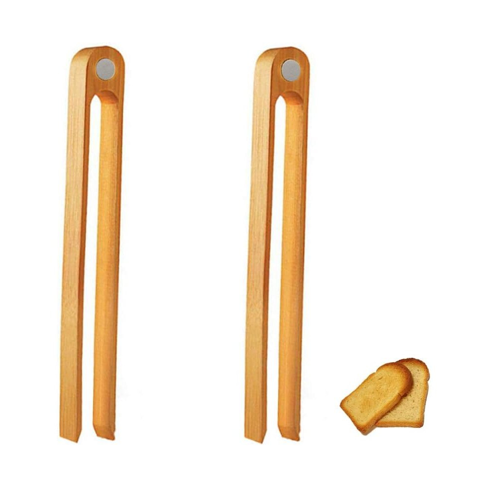 Bamboo Bread Tongs Long Easy Bread Tongs Toaster Tongs Bamboo Toast Tongs Bacon Tongs Bamboo Tool Tongs for Micro Gardening Bread Grills Kitchens