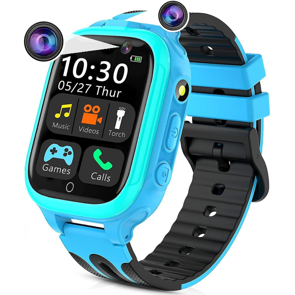 Kids Smart Watches For Girls Boys, Kids Smartwatch With Call 14 Games Dual Cameras Alarm Music Player Flashlig