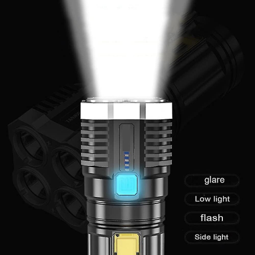 Super Bright 10000000lm Torch Led Flashlight Usb Rechargeable Tactical Light 2