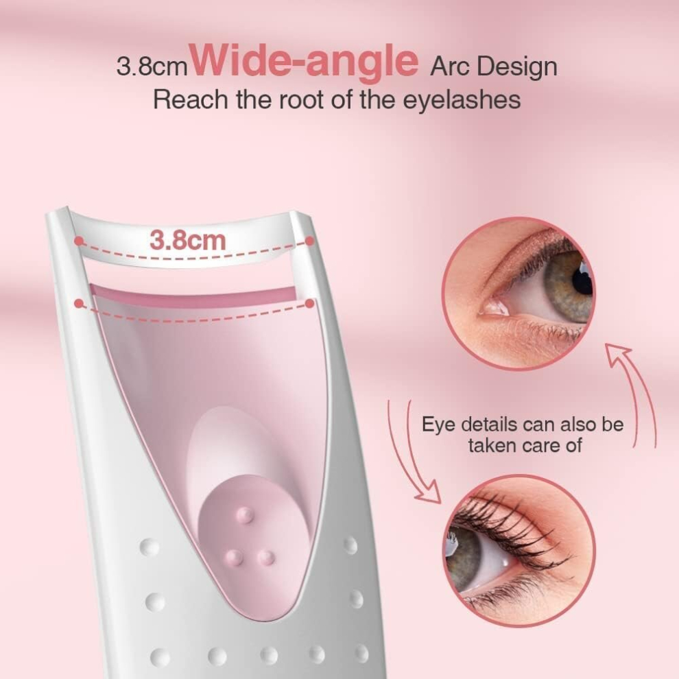 Heated Eyelash Curler with Silicone Heating Pads