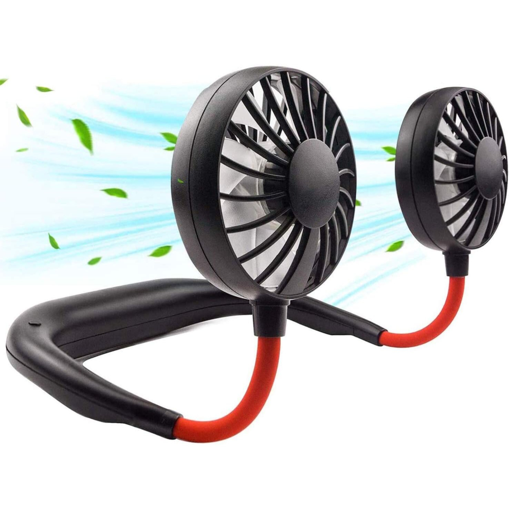 Portable Neck Fan Rechargeable Hanging Neck Fan, Mini Hand-Free Neckband Fan with Strong Airflow