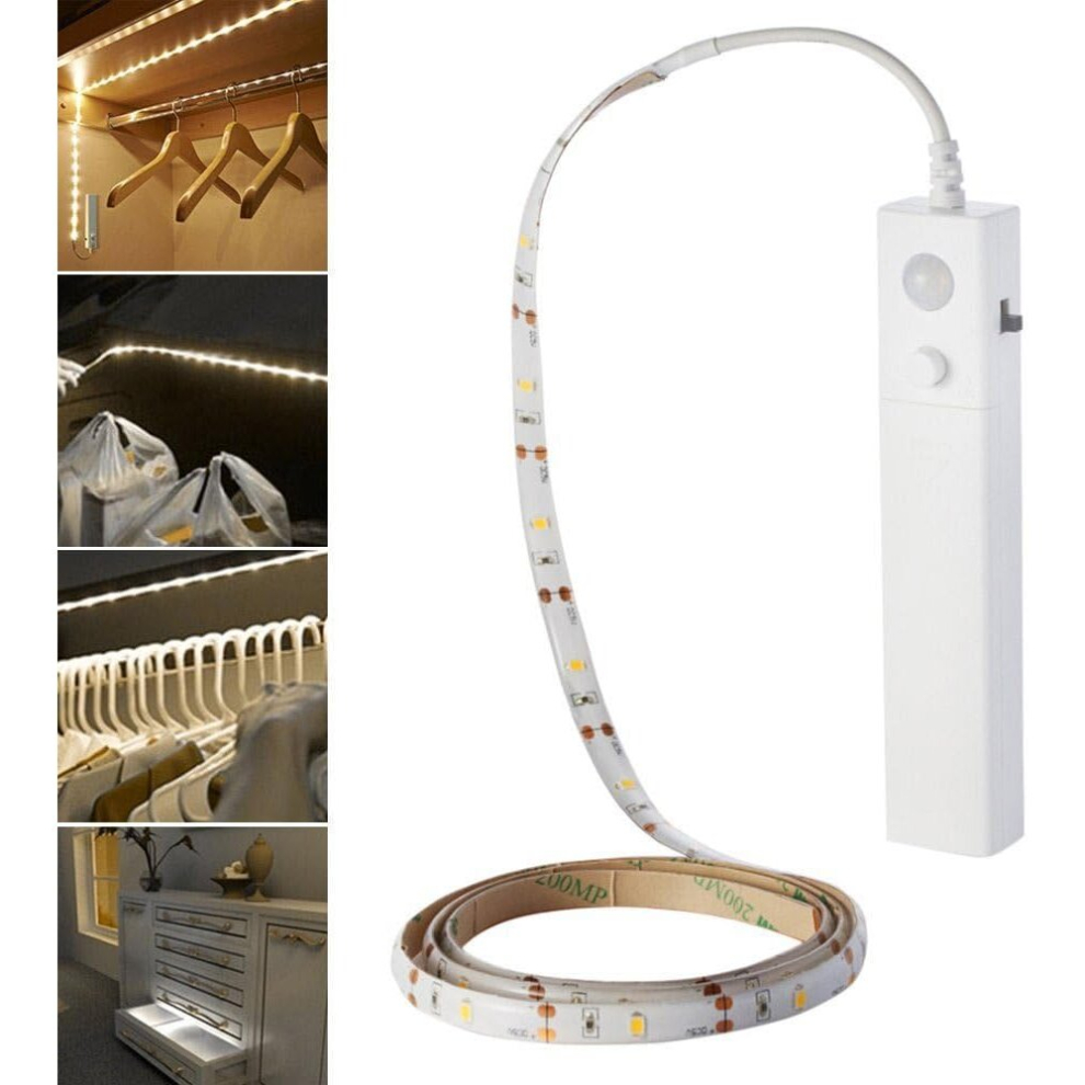 Flexible LED Strip Lights with Motion Sensor, Soft Night Lamp, Sticky Lamp for Bedroom/Closet Bed/Mirror/Bathroom/Cabinet/Staircase/Hallway