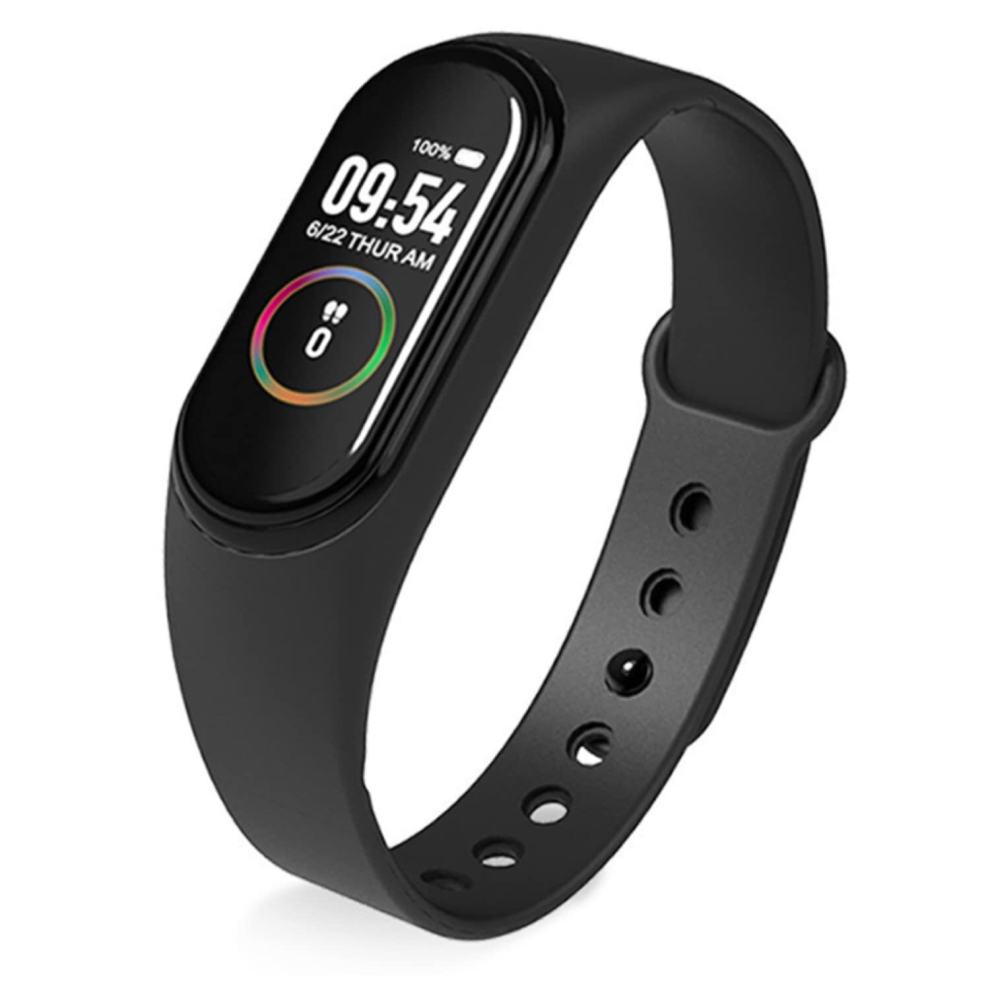 Smart Watch, Fitness Tracker with Heart Rate/Blood Oxygen/Sleep Monitoring/Message Reminder, Waterproof Pedometer Watch for iOS Android-Black