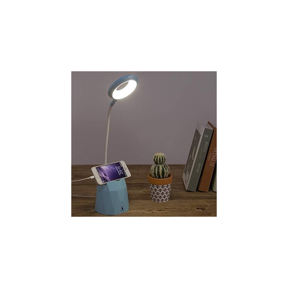Desk Lamp, Dimmable LED Desk Lamp, Table Lamp for Protecting Children's Eyes with 3 Light Modes (Blue)