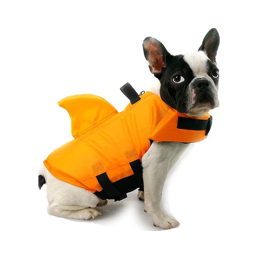 Dog Life Jacket Shark, Dog Life Vest for Small Medium, Professional Pet Dog Lifesaver Preserver Cold Weather Coat Swim Suit Perfect for Safety Sw