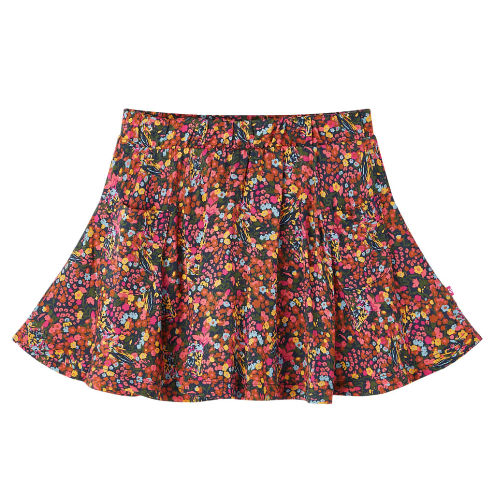 Vidaxl (128) Kids' Skirt Girl's Skater Skirt Children Short Skirt Flowers Print Multicolour Not,Specified