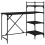 VidaXL vidaXL Computer Desk with Shelves Writing Table Standing Office Desk Black 6