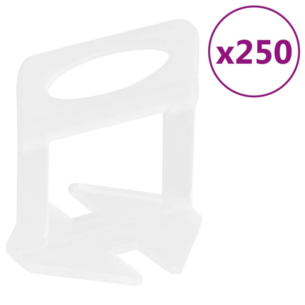 Vidaxl Tile Levelling Clips Leveling Spacer Clips Floor Tile Spacer 250 Pcs