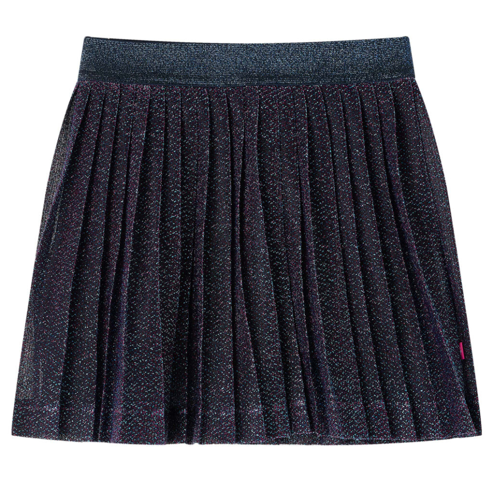 (104) Kids' Skirt Girls' Skater Skirt Children Short Skirt with Glitters Navy Blue