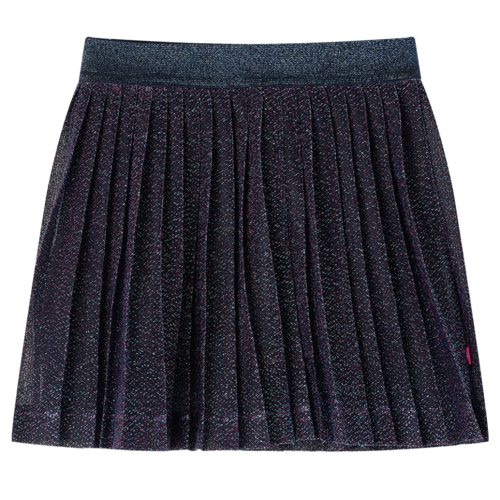 (92) Kids' Skirt Girls' Skater Skirt Children Short Skirt with Glitters Navy Blue