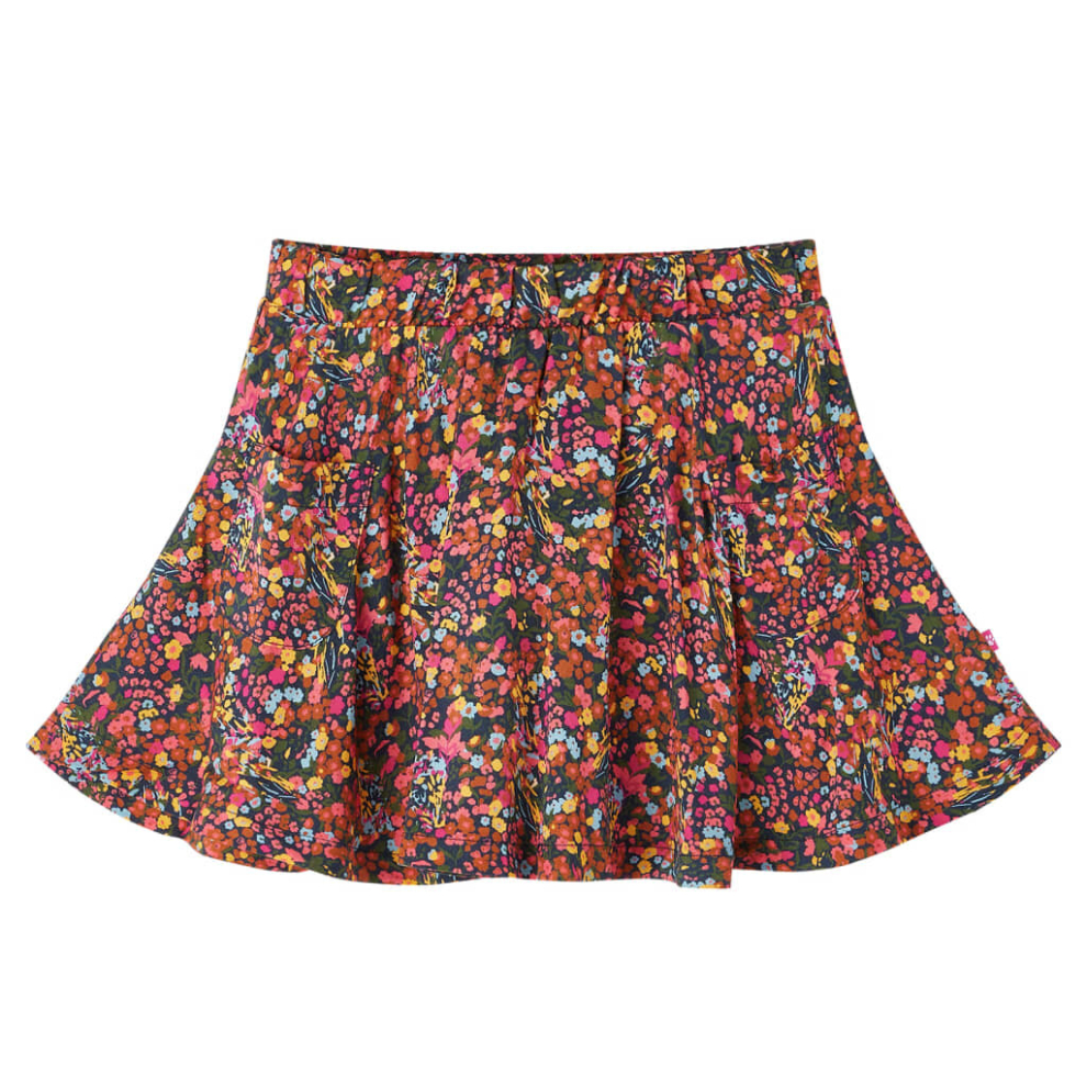 Vidaxl (116) Kids' Skirt Girl's Skater Skirt Children Short Skirt Flowers Print Multicolour