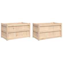 vidaXL Garden Planters Flower Pot Planter Box Plant Pot 2 pcs Solid Wood Pine