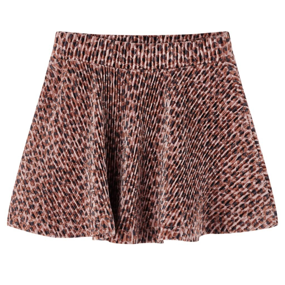 Vidaxl (140) Kids' Skirt Girls' Skater Skirt Children Short Skirt Leopard Print Old Pink
