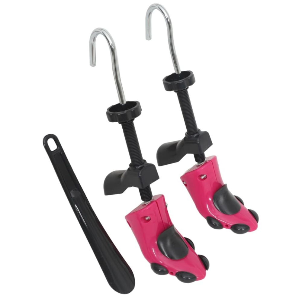 Vidaxl (Pink, 34-40/36 X 10 X 6 Cm) Shoe Stretchers With Shoe Horn Boot Stretcher Shoe Expander Plastic