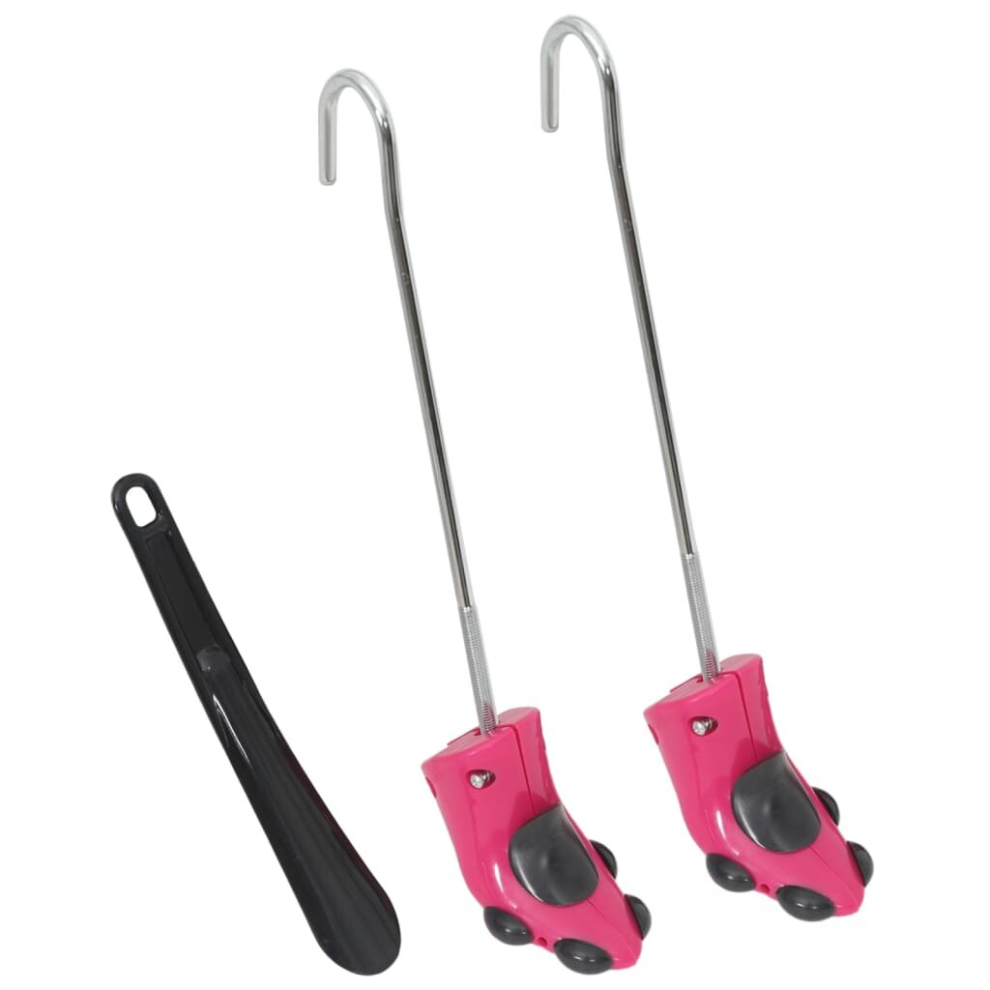Vidaxl (Pink, 34-40/44 X 6.5 X 7.5 Cm) Shoe Stretchers With Shoe Horn Boot Stretcher Shoe Expander Plastic