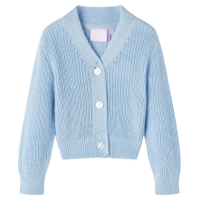(104) Kids' Cardigan Long Sleeve Coats Toddler Children Knit Sweater Knitted Blue
